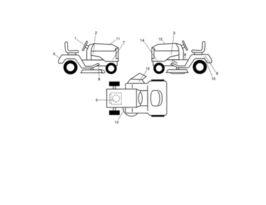 Decals Diagram and Parts List for 917203801  Craftsman Lawn Tractor
