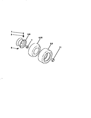 Wheel And Tires Diagram and Parts List for 917258103  Craftsman Lawn Tractor