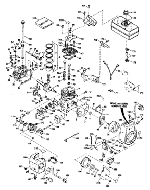 Engine Diagram and Parts List for 143786072  Craftsman Engine