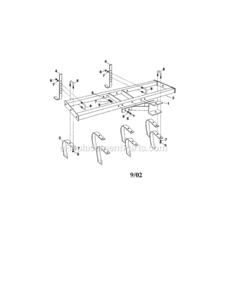 Page A Diagram and Parts List for 486242051  Craftsman Cultivator