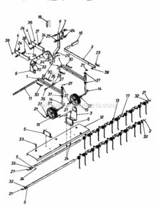 Page A Diagram and Parts List for 486243012  Craftsman Cultivator