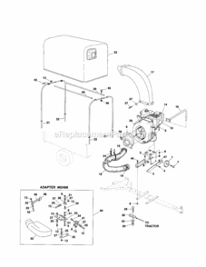 Page B Diagram and Parts List for 486245042  Craftsman Leaf Blower / Vacuum