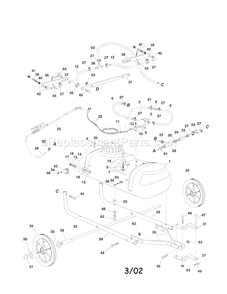 Page A Diagram and Parts List for 486245311  Craftsman Paint Sprayer