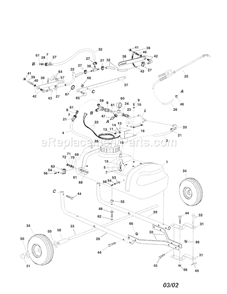 Page A Diagram and Parts List for 486245321  Craftsman Paint Sprayer