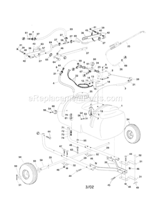 Page A Diagram and Parts List for 486245331  Craftsman Paint Sprayer