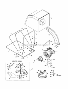 Page B Diagram and Parts List for 486247070  Craftsman Leaf Blower / Vacuum
