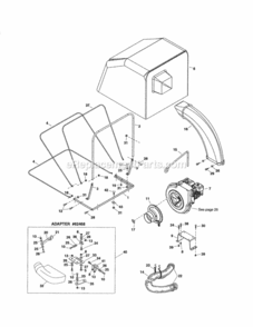 Page B Diagram and Parts List for 48625012  Craftsman Leaf Blower / Vacuum