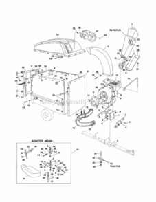 Page B Diagram and Parts List for 48625013  Craftsman Chipper Shredder