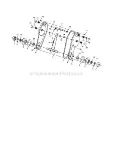 Page B Diagram and Parts List for 486252442  Craftsman Tiller