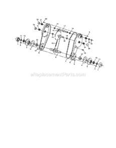Page B Diagram and Parts List for 486252444  Craftsman Tiller