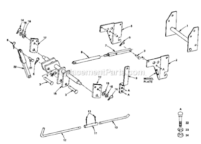 Part Location Diagram of 678H158 Craftsman Support