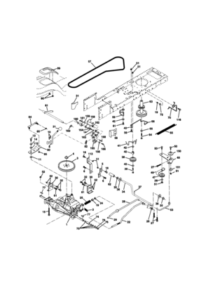 Ground Drive Diagram and Parts List for 917270651  Craftsman Lawn Tractor