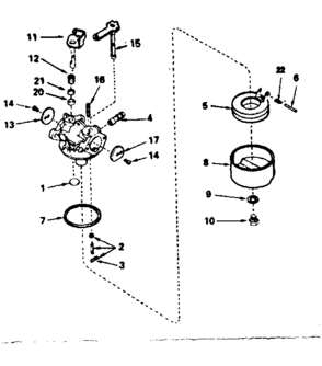 Carburetor No. 632394 Diagram and Parts List for 200643121  Craftsman Engine