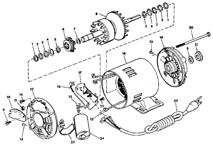 Part Location Diagram of 64828 Generac Transfer Switch Decal