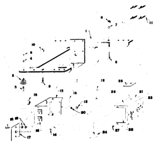 Mounting Base Diagram and Parts List for 5803183-5  Craftsman Engine