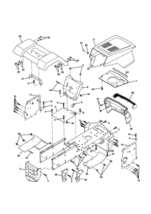 Part Location Diagram of 157584X558 Craftsman Fender