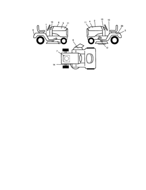 Decals Diagram and Parts List for 917272073  Craftsman Lawn Tractor