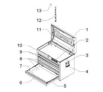 Main Assy Diagram and Parts List for 706586180  Craftsman Tool Stand & Cart