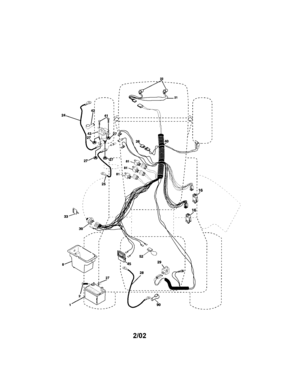 Electrical Diagram and Parts List for 917272074  Craftsman Lawn Tractor