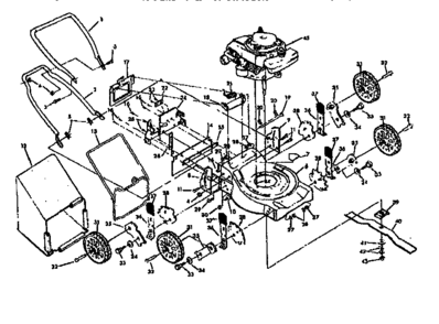 Replacement Parts Diagram and Parts List for 131907851  Craftsman Lawn Mower