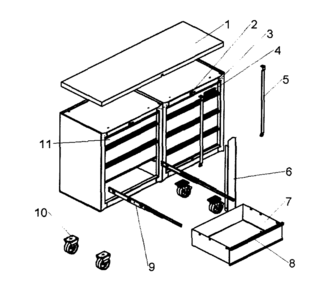 Part Location Diagram of 1005111 Craftsman Drawer slide