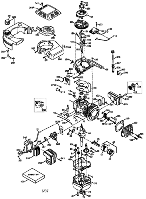 Engine  143.976000 Diagram and Parts List for 143976000  Craftsman Engine