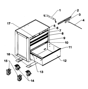 Part Location Diagram of A15378A14-DGR3 Craftsman Drawer