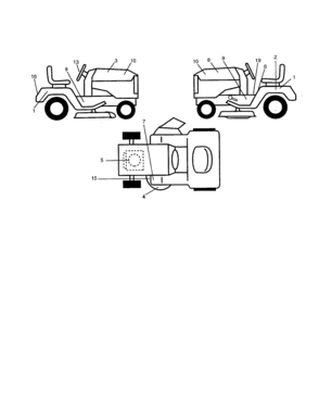 Decals Diagram and Parts List for 917259920  Craftsman Lawn Tractor