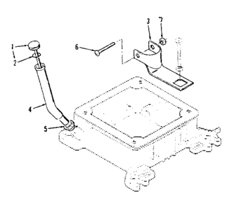 Oil Fill Tube & Bracket Diagram and Parts List for 73910896B  Craftsman Engine