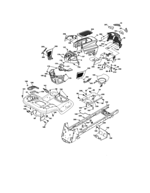 Chassis Assembly Diagram and Parts List for 917986451  Craftsman Lawn Tractor