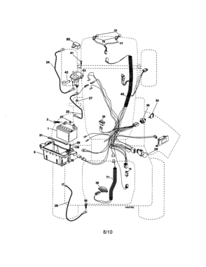Electrical Diagram and Parts List for 917276864  Craftsman Lawn Tractor