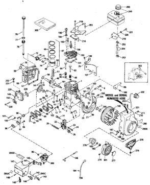 Replacement Parts Diagram and Parts List for 143794082  Craftsman Engine
