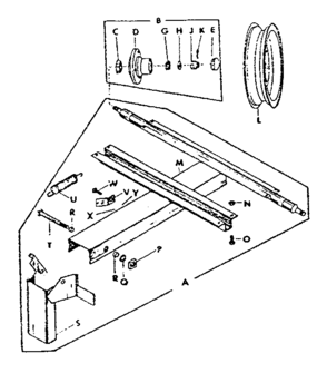 Undercarriage Assembly For 55 Gallon Cart Diagram and Parts List for 98564770  Craftsman Sprayer