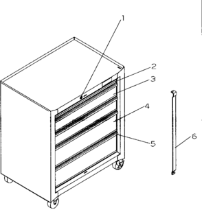 Tool Box Diagram and Parts List for 70692171511-60  Craftsman Tool Stand & Cart