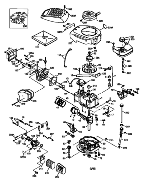 Engine 143.986716 Diagram and Parts List for 143986716  Craftsman Engine