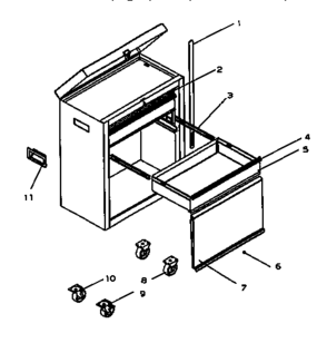Part Location Diagram of A9196RED Craftsman Drawer