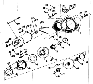 Starter Diagram and Parts List for 5803189-4  Craftsman Engine