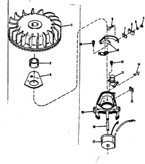 Magneto (wico Fw-2640) Diagram and Parts List for 143104080  Craftsman Engine