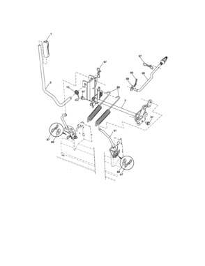 Lift Assembly Diagram and Parts List for 917276903  Craftsman Lawn Tractor