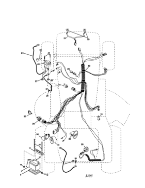 Electrical Diagram and Parts List for 917277370  Craftsman Lawn Tractor