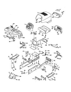 Chassis And Enclosures Diagram and Parts List for 917277480  Craftsman Lawn Tractor
