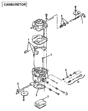 Carburetor Diagram and Parts List for 73911054D  Craftsman Engine