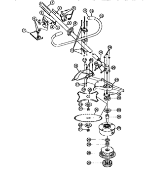 Drive Shaft And Cutter Head Diagram and Parts List for 316795210  Craftsman Trimmer