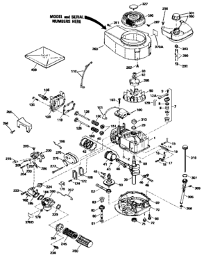 Replacement Parts Diagram and Parts List for 143434552  Craftsman Engine