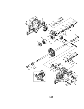 Hydro Transaxle Diagram and Parts List for 917270642  Craftsman Lawn Tractor