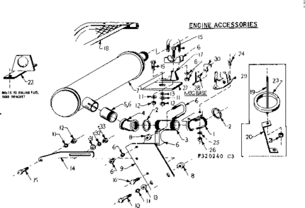 Engine Accessories Diagram and Parts List for 580320240  Craftsman Engine