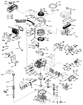 Replacement Parts Diagram and Parts List for 143436082  Craftsman Engine