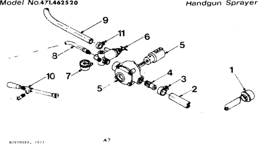Pump Assembly Diagram and Parts List for 471462520  Craftsman Pressure Washer