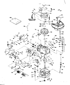 Engine Diagram and Parts List for 143384052  Craftsman Engine