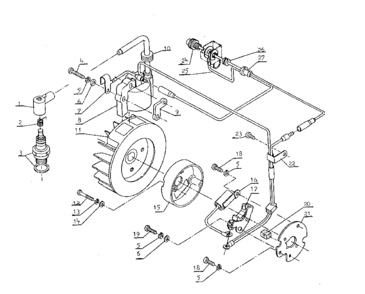 Magneto Diagram and Parts List for 271281610  Craftsman Trimmer